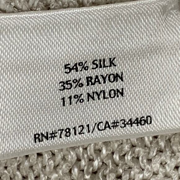 Eileen Fisher Light Cream Open Cardigan - Picture 6 of 7